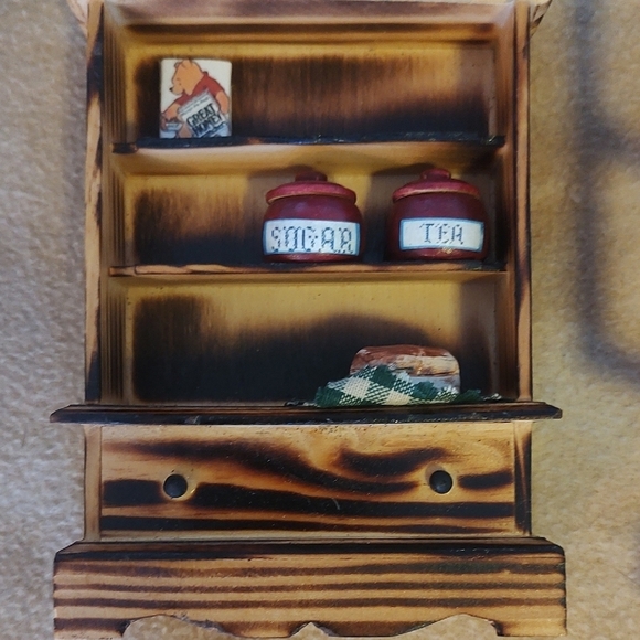 Doll House Wooden Furniture Set Book Shelf Kitchen Hutch - Picture 4 of 8